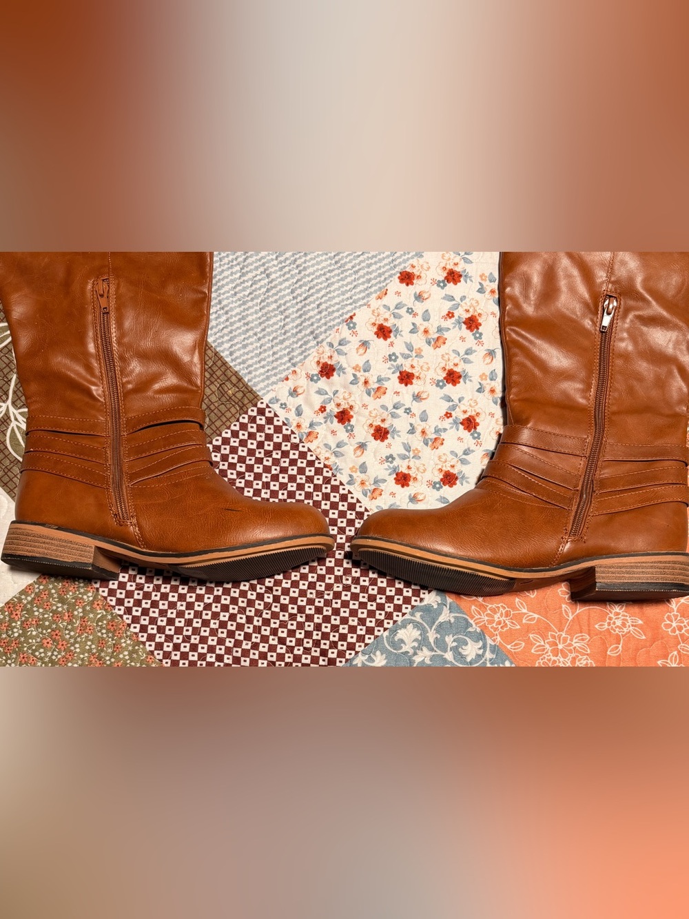 Journee Collection Tan Riding Boots - Picture 2 of 6